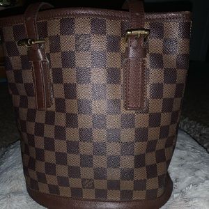 Mareis Bucket Browns Damier tote 401220